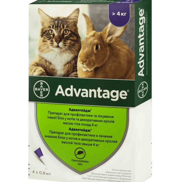 Адвантейдж краплі від бліх для котів понад 4 кг купить Івано-Франківськ 0