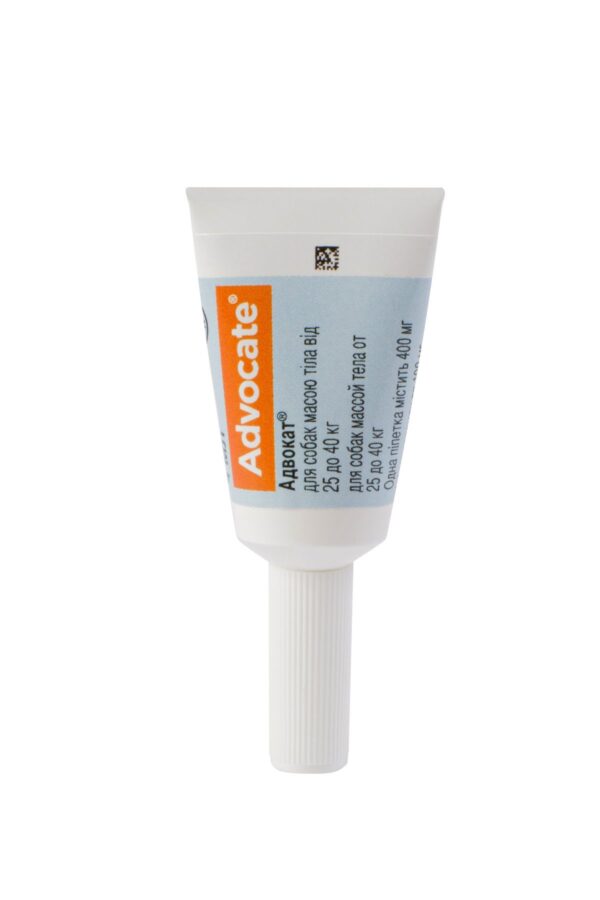 Адвокат (Advocate Bayer) , від бліх і кліщів,  для собак вагою 25 - 40 кг, 3 піпетки - Зображення 2