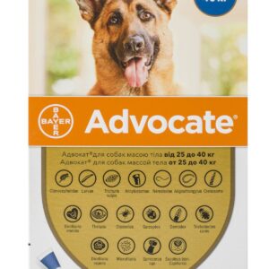 Адвокат (Advocate Bayer)  купить Івано-Франківськ від бліх і кліщів купить Івано-Франківськ  для собак вагою 25 - 40 кг купить Івано-Франківськ 3 піпетки