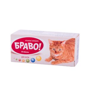Вітаміни та мінерали для котів Браво купить Івано-Франківськ 60 таб