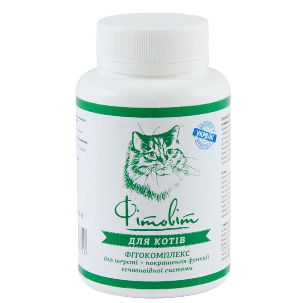 Фітокомплекс Природа для шерсті з профілактикою сечокам’яної хвороби для котів купить Івано-Франківськ 100 таб