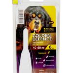 Краплі на холку Golden Defence від паразитів для собак вагою 40 - 60 кг купить Івано-Франківськ 6 мл