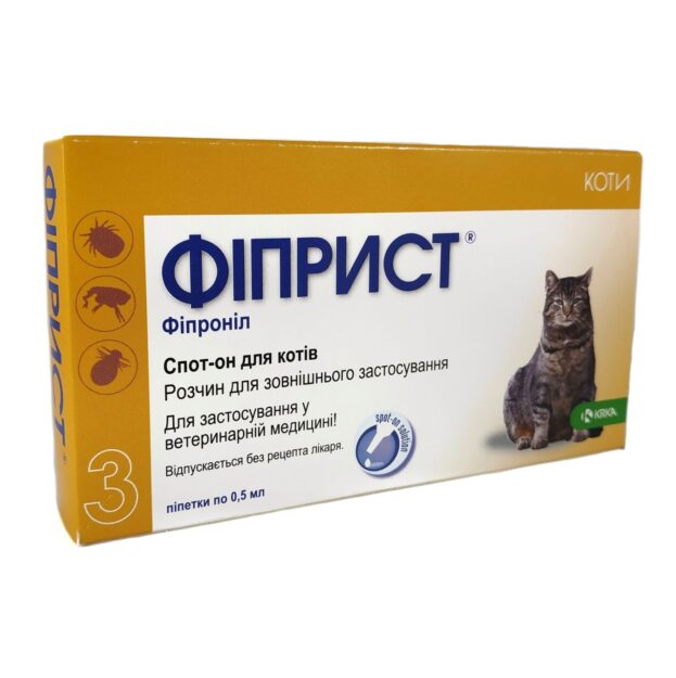 Краплі Фіприст (Fiprist) спот-он 10% для котів