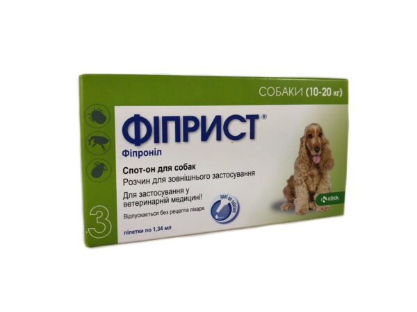 Краплі Фіприст (Fiprist) спот-он 10% для собак 10-20 кг Краплі Фіприст (Fiprist) спот-он 10% для собак 10-20 кг