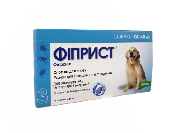 Краплі Фіприст (Fiprist) спот-он 10% для собак 20-40 кг