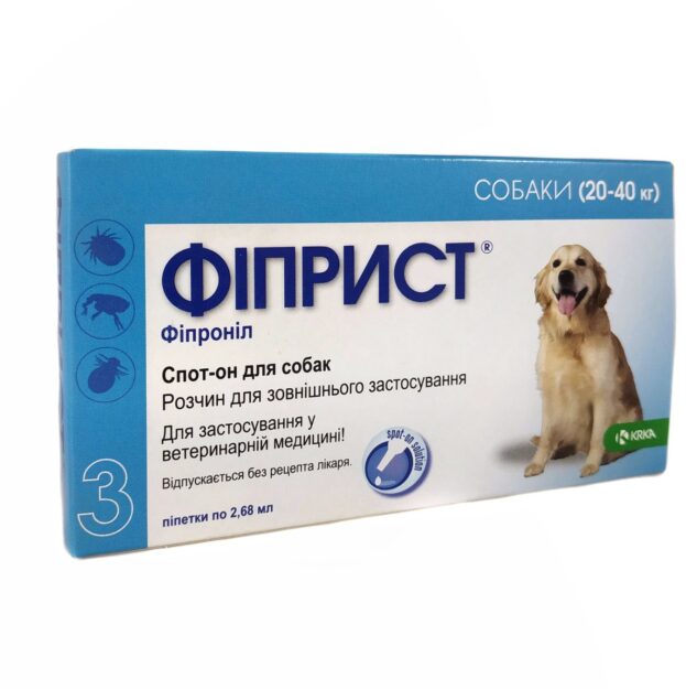 Краплі Фіприст (Fiprist) спот-он 10% для собак 20-40 кг