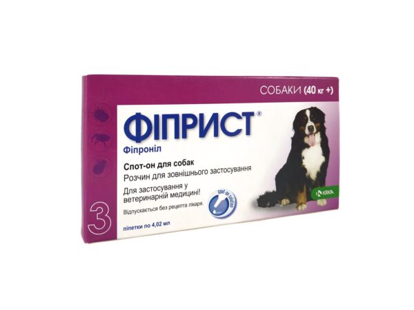 Краплі Фіприст (Fiprist) спот-он 10% для собак більше 40 кг Краплі Фіприст (Fiprist) спот-он 10% для собак більше 40 кг