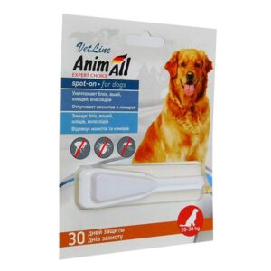 Краплі спот-он АнімАлл ВетЛайн (AnimAll VetLine) для собак 20-30 кг купить Івано-Франківськ 1 шт х 6 мл