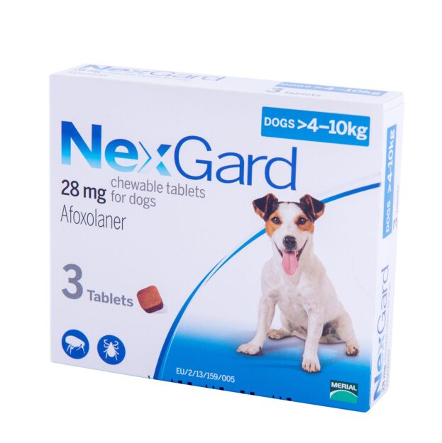 NexGard (Нексгард) таблетки від бліх і кліщів для собак 4-10 кг купить Івано-Франківськ 3 таб
