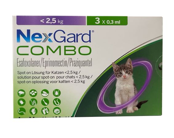 НексГард Комбо (NexGard Combo) для котів до 2