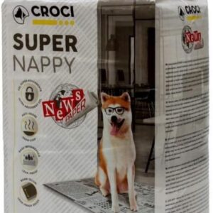 Пелюшки для собак Super Nappy 57*54 см купить Івано-Франківськ 60 шт (принт газета)