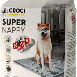 Пелюшки для собак Super Nappy 84*57 см купить Івано-Франківськ 30 шт (принт газета)