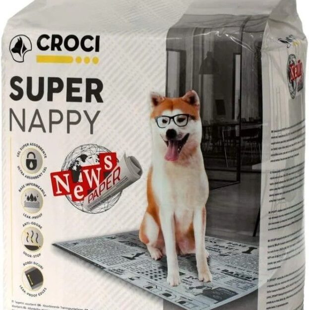 Пелюшки для собак Super Nappy 84*57 см купить Івано-Франківськ 30 шт (принт газета)