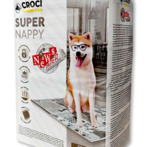 Пелюшки для собак Super Nappy 84*57 см купить Івано-Франківськ 60 шт (принт газета)