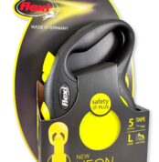 Повідок-рулетка Flexi Neon L купить Івано-Франківськ стрічка 5 м купить Івано-Франківськ до 50 кг купить Івано-Франківськ чорна