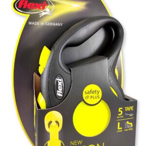 Повідок-рулетка Flexi Neon L купить Івано-Франківськ стрічка 5 м купить Івано-Франківськ до 50 кг купить Івано-Франківськ чорна