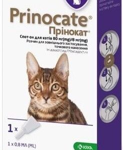 Прінокат краплі спот-он для котів 4 - 8 кг купить Івано-Франківськ 80/8 мг купить Івано-Франківськ 0