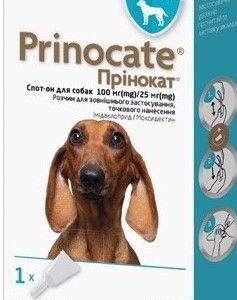 Прінокат краплі спот-он для собак 4 - 10 кг купить Івано-Франківськ 100/25 мг купить Івано-Франківськ 1 мл №3
