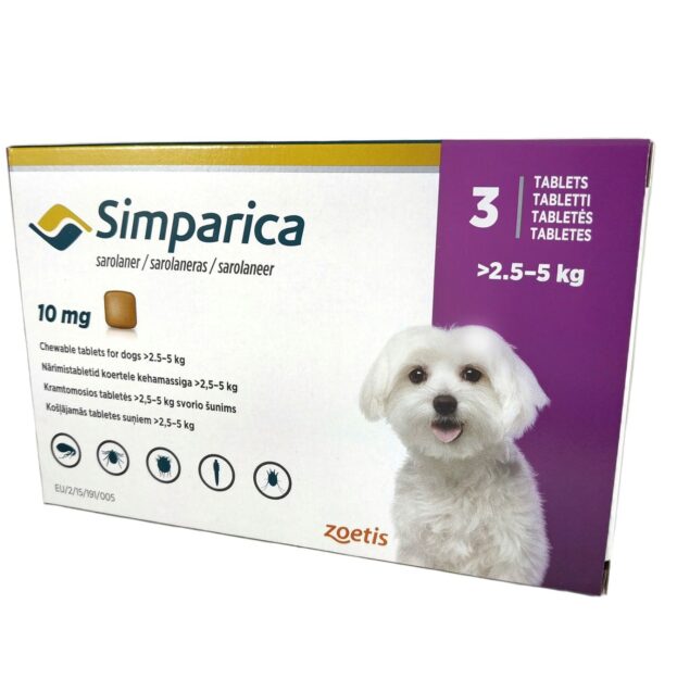 Simparica (Сімпаріка) жувальні таблетки від бліх і кліщів для собак 2