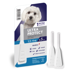 Краплі на холку Ultra Ptotect для собак 1