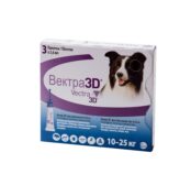 Краплі інсектоакарицидні Вектра 3D для собак 10 - 25 кг купить Івано-Франківськ 3 шт х 3