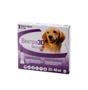 Краплі інсектоакарицидні Вектра 3D для собак 25 - 40 кг купить Івано-Франківськ 3 шт х 4