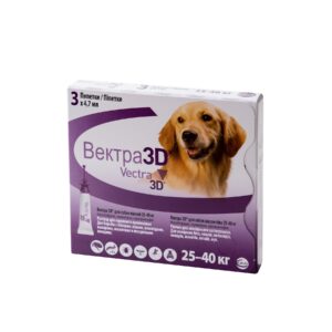 Краплі інсектоакарицидні Вектра 3D для собак 25 - 40 кг купить Івано-Франківськ 3 шт х 4