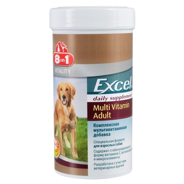 Вітаміни для собак 8in1 Excel Multi-Vitamin Adult Dog купить Івано-Франківськ мультивітаміний комплекс купить Івано-Франківськ 70 таб