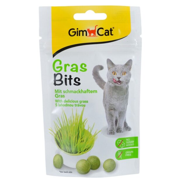 Ласощі GimCat для котів купить Івано-Франківськ GrasBits вітаміни з травою купить Івано-Франківськ 65 таб/40 г