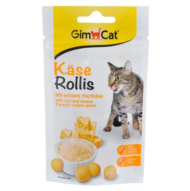 Ласощі GimCat для котів купить Івано-Франківськ Kase-rollis сирні ролики купить Івано-Франківськ 80 таб/40 г