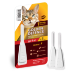 Краплі на холку Golden Defence від паразитів для котів вагою до 4 кг купить Івано-Франківськ 0