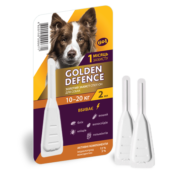 Краплі на холку Golden Defence від паразитів для собак вагою 10-20 кг купить Івано-Франківськ 2 мл