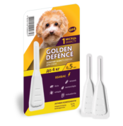Краплі на холку Golden Defence від паразитів для собак вагою до 4 кг купить Івано-Франківськ 0